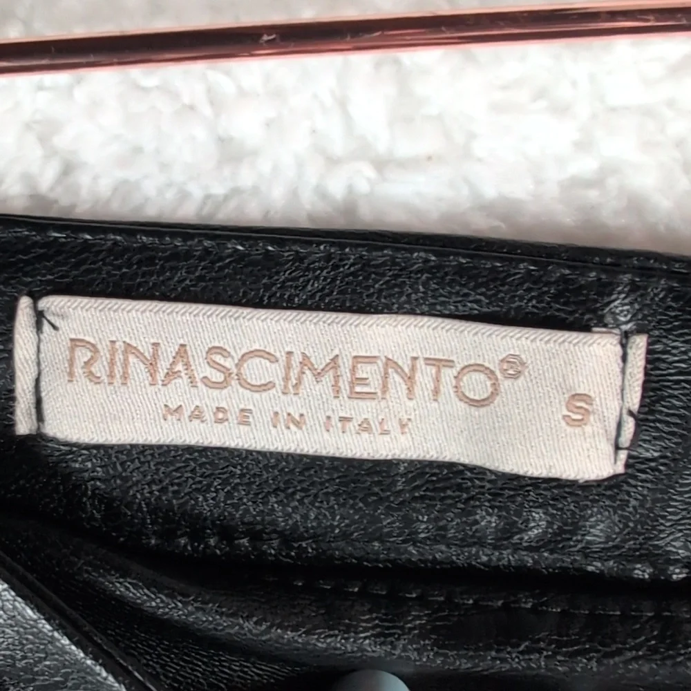 138-Rinascimento Black Quilted A-Line Skirt - Picture 3 of 7